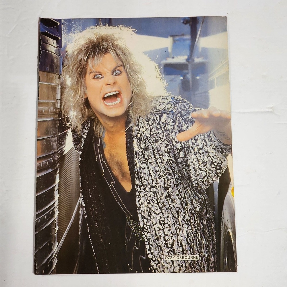 Ozzy Osbourne Color Pinup Poster Magazine Clipping 8x10 Original Rock Art